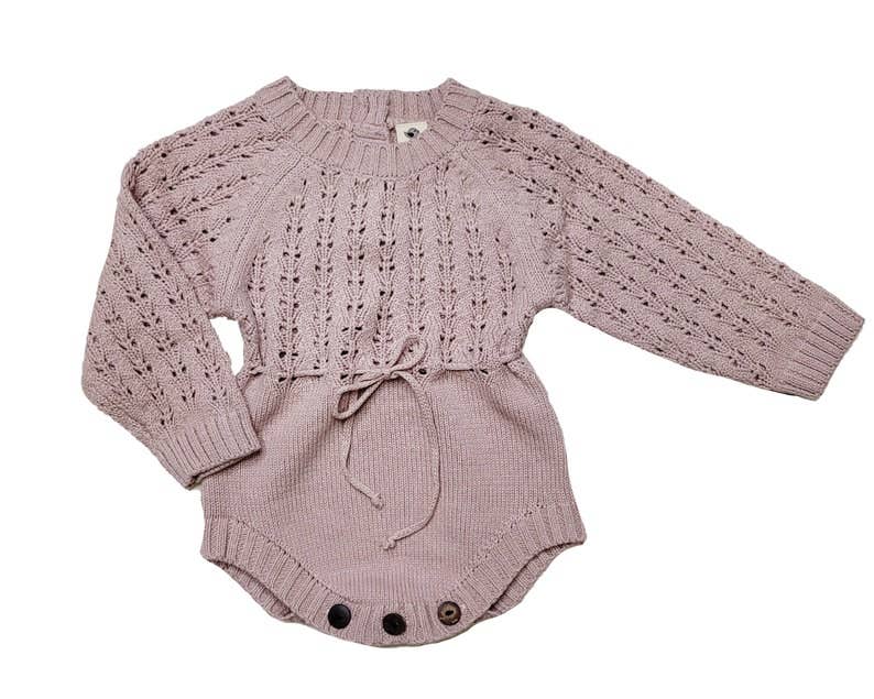 Zoya Cotton Sweater Romper Baby Outfit