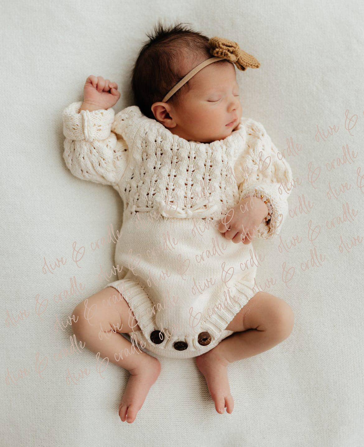 Zoya Cotton Sweater Romper Baby Outfit